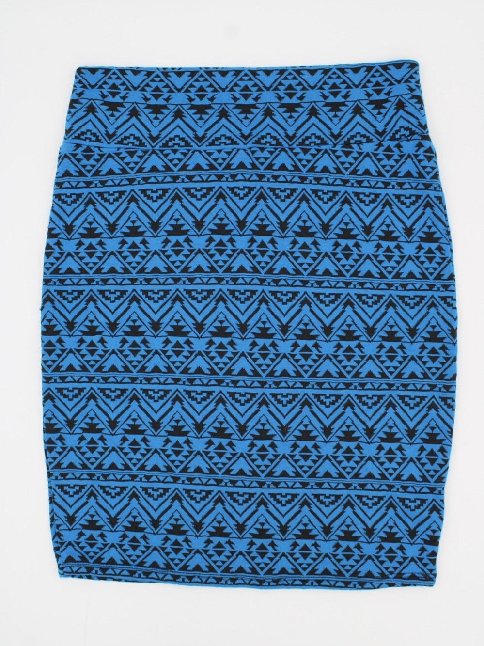 LuLaRoe Aztec Textured Skirt Size M Blue Black